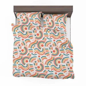 Organic Flat Design Abstract Element Pattern Bedding Set 1