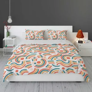 Organic Flat Design Abstract Element Pattern Bedding Set 2