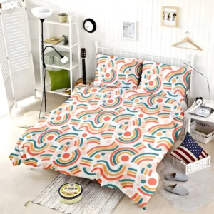 Organic Flat Design Abstract Element Pattern Bedding Set