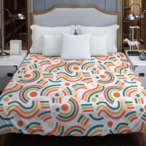 Organic Flat Design Abstract Element Pattern Duvet Cover