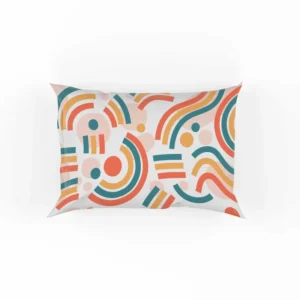 Organic Flat Design Abstract Element Pattern Pillow Case