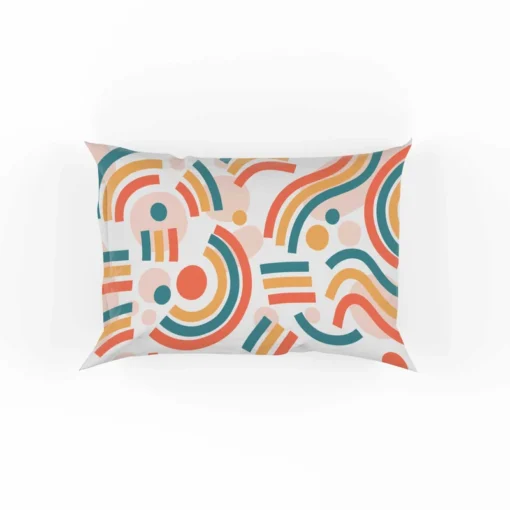 Organic Flat Design Abstract Element Pattern Pillow Case