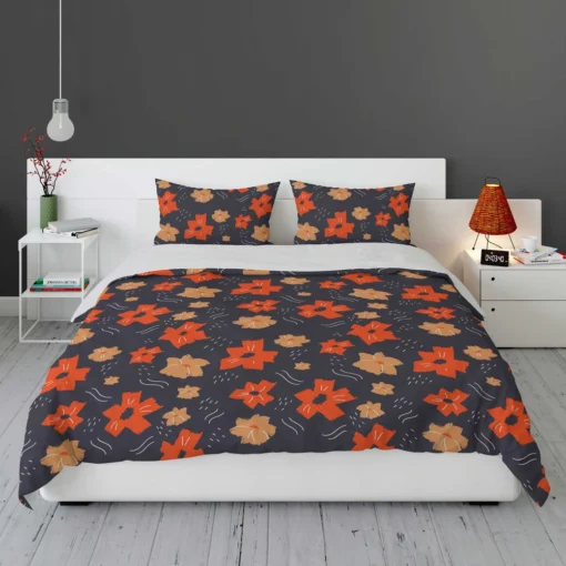 Organic Flat Floral Print Bedding Set 1