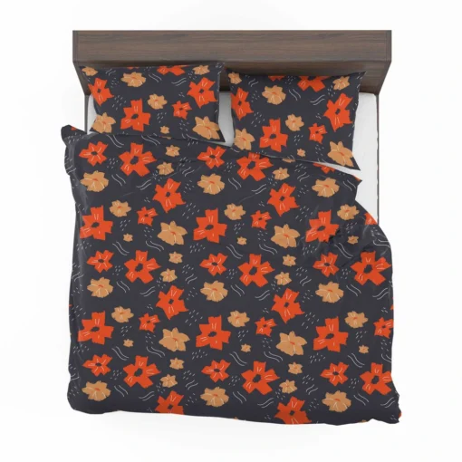 Organic Flat Floral Print Bedding Set 2