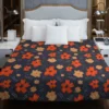 Organic Flat Floral Print Duvet Cover