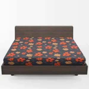 Organic Flat Floral Print Fitted Sheet 1