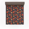 Organic Flat Floral Print Fitted Sheet