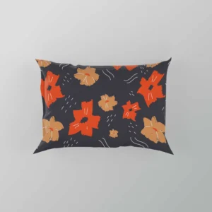 Organic Flat Floral Print Pillow Case