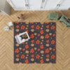 Organic Flat Floral Print Rug