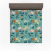 Organic Flat Pressed Flowers Pattern Fitted Sheet