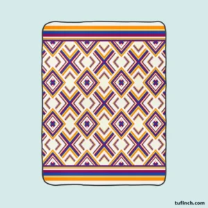 Oriental Ethnic Geometrics Fleece Blanket 1