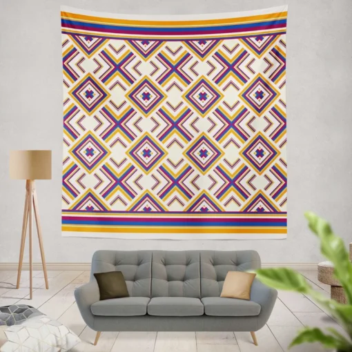 Oriental Ethnic Geometrics Wall Tapestry