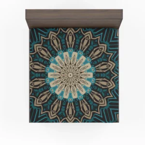 Oriental Mandala Ornament Pattern Fitted Sheet