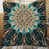 Oriental Mandala Ornament Pattern Quilt Blanket