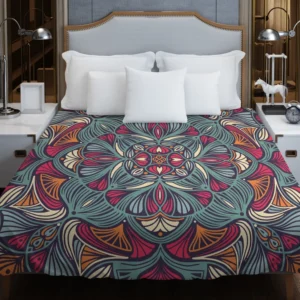 Ornamental Floral Ethnic Mandala Duvet Cover