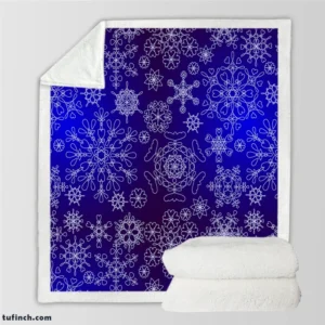 Outlined Ornamental 3D Pattern Sherpa Fleece Blanket