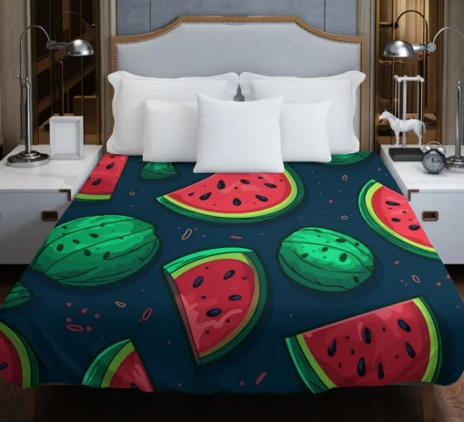 Painted Mini Love Watermelon Duvet Cover