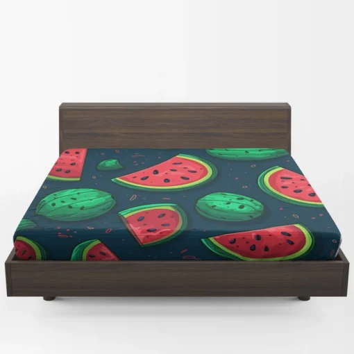 Painted Mini Love Watermelon Fitted Sheet 1