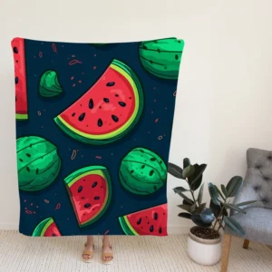 Painted Mini Love Watermelon Fleece Blanket