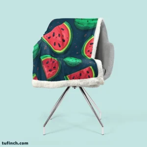 Painted Mini Love Watermelon Sherpa Fleece Blanket 2