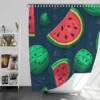 Painted Mini Love Watermelon Shower Curtain