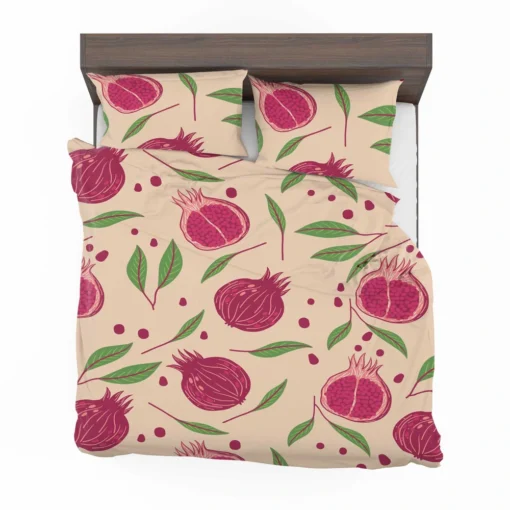 Painted Pomegranate Fruit Design Bedding Set 2