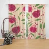 Painted Pomegranate Fruit Design Curtain