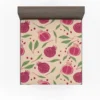 Painted Pomegranate Fruit Design Fitted Sheet