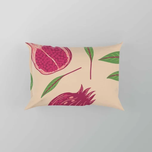 Painted Pomegranate Fruit Design Pillow Case