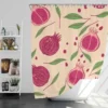 Painted Pomegranate Fruit Design Shower Curtain