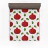 Painted Red Pomegranate Design Fitted Sheet