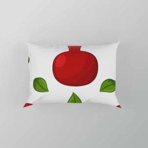 Painted Red Pomegranate Design Pillow Case