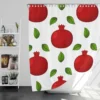 Painted Red Pomegranate Design Shower Curtain