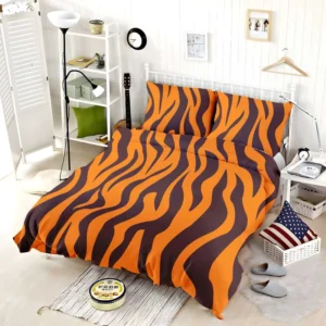 Painted Tiger Stripes Pattern Bedding Set