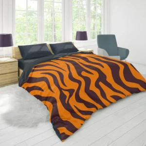 Painted Tiger Stripes Pattern Duvet Cover 1