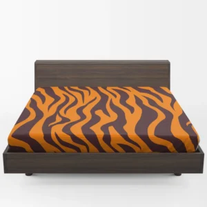 Painted Tiger Stripes Pattern Fitted Sheet 1