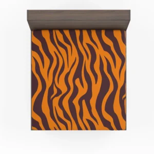 Painted Tiger Stripes Pattern Fitted Sheet