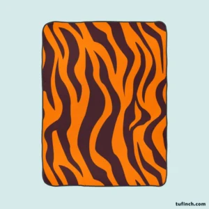 Painted Tiger Stripes Pattern Fleece Blanket 1