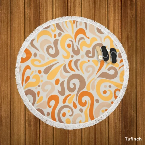 Paisley Bandana Pattern Round Beach Towel