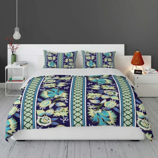 Paisley Border Floral Design Bedding Set 1