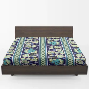 Paisley Border Floral Design Fitted Sheet 1