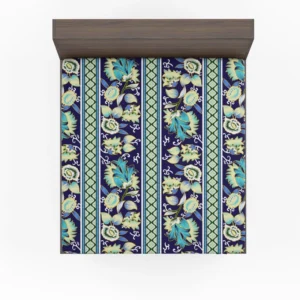 Paisley Border Floral Design Fitted Sheet