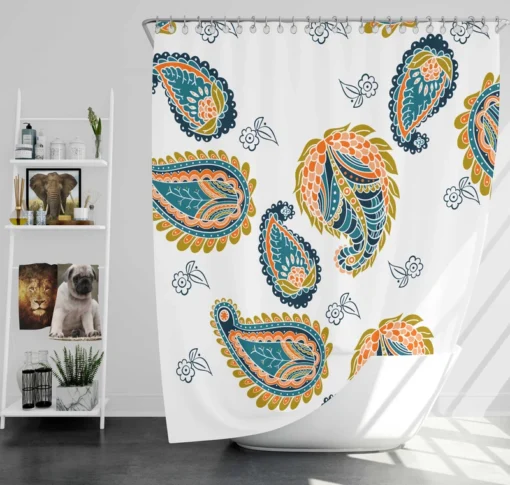 Paisley Ethnic Design Shower Curtain