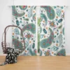 Paisley Floral Indian Folk Art Pattern Curtain