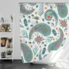 Paisley Floral Indian Folk Art Pattern Shower Curtain