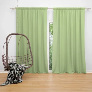 Pale Green Color Curtain