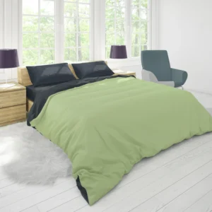 Pale Green Color Duvet Cover 1