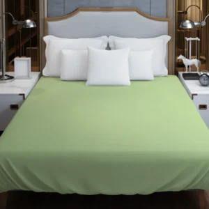 Pale Green Color Duvet Cover