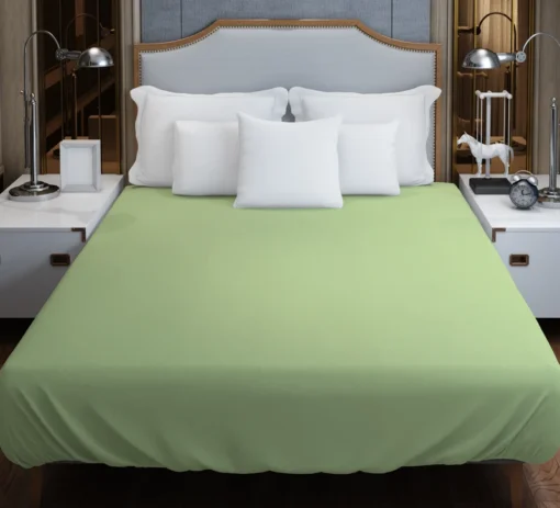 Pale Green Color Duvet Cover