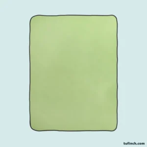 Pale Green Color Fleece Blanket 1